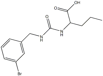 2-({[(3-BROMOBENZYL)AMINO]CARBONYL}AMINO)PENTANOIC ACID 结构式