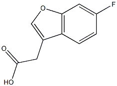 2-(6-fluoro-1-benzofuran-3-yl)acetic acid 结构式