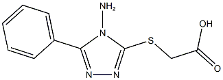 2-[(4-amino-5-phenyl-4H-1,2,4-triazol-3-yl)sulfanyl]acetic acid 结构式