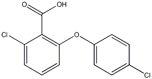 2-chloro-6-(4-chlorophenoxy)benzoic acid 结构式