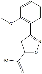 3-(2-methoxyphenyl)-4,5-dihydro-1,2-oxazole-5-carboxylic acid 结构式