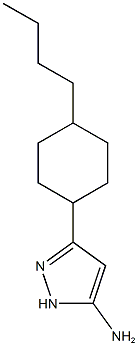 3-(4-butylcyclohexyl)-1H-pyrazol-5-amine 结构式