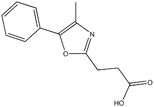 3-(4-methyl-5-phenyl-1,3-oxazol-2-yl)propanoic acid 结构式