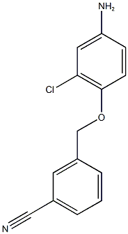 3-[(4-amino-2-chlorophenoxy)methyl]benzonitrile 结构式