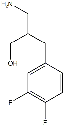 3-amino-2-[(3,4-difluorophenyl)methyl]propan-1-ol 结构式