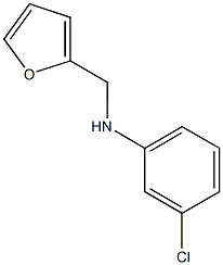 3-chloro-N-(furan-2-ylmethyl)aniline 结构式