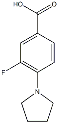 3-fluoro-4-(pyrrolidin-1-yl)benzoic acid 结构式