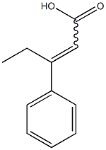 3-phenylpent-2-enoic acid 结构式