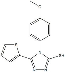 4-(4-methoxyphenyl)-5-(thiophen-2-yl)-4H-1,2,4-triazole-3-thiol 结构式