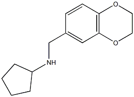 N-(2,3-dihydro-1,4-benzodioxin-6-ylmethyl)cyclopentanamine 结构式