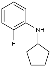 N-cyclopentyl-2-fluoroaniline 结构式