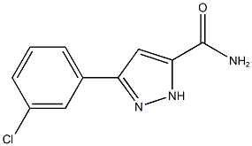 3-(3-Chlorophenyl)-1H-pyrazole-5-carboxamide 结构式