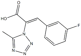 3-(3-FLUOROPHENYL)-2-(5-METHYL-1H-TETRAZOL-1-YL)ACRYLIC ACID 结构式