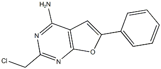 2-(CHLOROMETHYL)-6-PHENYLFURO[2,3-D]PYRIMIDIN-4-AMINE 结构式