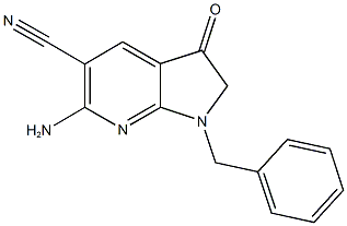 6-AMINO-1-BENZYL-3-OXO-2,3-DIHYDRO-1H-PYRROLO[2,3-B]PYRIDINE-5-CARBONITRILE 结构式