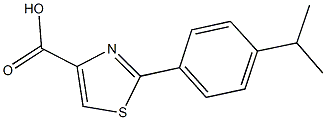 2-(4-ISOPROPYLPHENYL)-1,3-THIAZOLE-4-CARBOXYLIC ACID 结构式