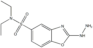 N,N-DIETHYL-2-HYDRAZINO-1,3-BENZOXAZOLE-5-SULFONAMIDE 结构式