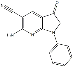 6-AMINO-3-OXO-1-PHENYL-2,3-DIHYDRO-1H-PYRROLO[2,3-B]PYRIDINE-5-CARBONITRILE 结构式