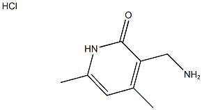 3-(AMINOMETHYL)-4,6-DIMETHYLPYRIDIN-2(1H)-ONE HYDROCHLORIDE 结构式