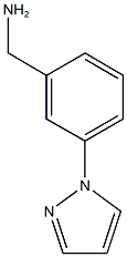 (3-(1H-pyrazol-1-yl)phenyl)methanamine 结构式