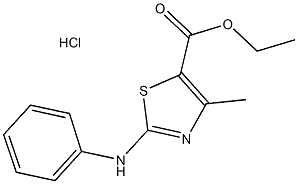 ethyl 2-anilino-4-methyl-1,3-thiazole-5-carboxylate hydrochloride 结构式