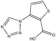 3-(1H-tetrazol-1-yl)thiophene-2-carboxylic acid 结构式