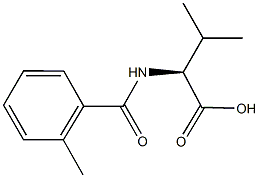 (2S)-3-methyl-2-[(2-methylbenzoyl)amino]butanoic acid 结构式