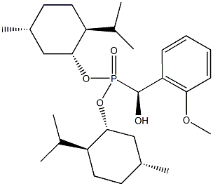 bis[(1R,2S,5R)-2-isopropyl-5-methylcyclohexyl] [(S)-hydroxy(2-methoxyphenyl)methyl]phosphonate 结构式