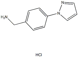 1-[4-(1H-pyrazol-1-yl)phenyl]methanamine hydrochloride 结构式