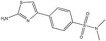 4-(2-amino-1,3-thiazol-4-yl)-N,N-dimethylbenzenesulfonamide 结构式