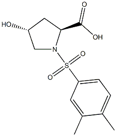 (2S,4R)-1-[(3,4-dimethylphenyl)sulfonyl]-4-hydroxypyrrolidine-2-carboxylic acid 结构式