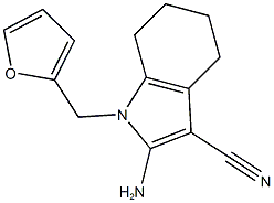 2-amino-1-(2-furylmethyl)-4,5,6,7-tetrahydro-1H-indole-3-carbonitrile 结构式