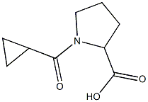 1-(cyclopropylcarbonyl)pyrrolidine-2-carboxylic acid 结构式