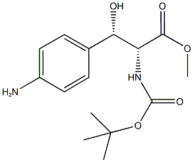 methyl (2R,3S)-3-(4-aminophenyl)-2-[(tert-butoxycarbonyl)amino]-3-hydroxypropanoate 结构式