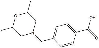 4-[(2,6-dimethylmorpholin-4-yl)methyl]benzoic acid 结构式