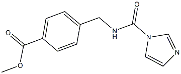 methyl 4-{[(1H-imidazol-1-ylcarbonyl)amino]methyl}benzoate 结构式