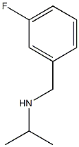 [(3-fluorophenyl)methyl](propan-2-yl)amine 结构式