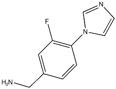 [3-fluoro-4-(1H-imidazol-1-yl)phenyl]methanamine 结构式