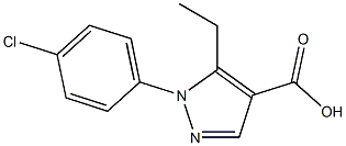 1-(4-chlorophenyl)-5-ethyl-1H-pyrazole-4-carboxylic acid 结构式