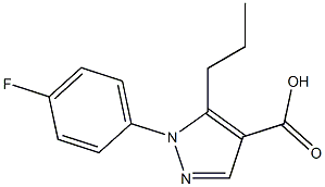 1-(4-fluorophenyl)-5-propyl-1H-pyrazole-4-carboxylic acid 结构式