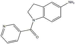 1-(pyridin-3-ylcarbonyl)-2,3-dihydro-1H-indol-5-amine 结构式