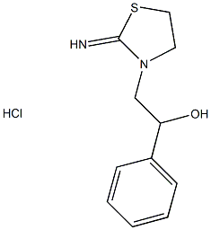 2-(2-imino-1,3-thiazolidin-3-yl)-1-phenylethan-1-ol hydrochloride 结构式