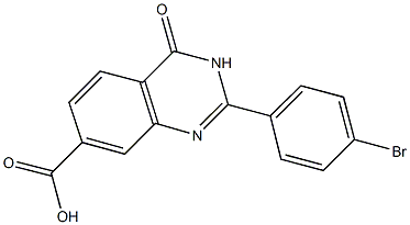 2-(4-bromophenyl)-4-oxo-3,4-dihydroquinazoline-7-carboxylic acid 结构式