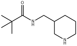 2,2-dimethyl-N-(piperidin-3-ylmethyl)propanamide 结构式