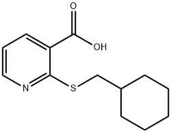2-[(cyclohexylmethyl)sulfanyl]pyridine-3-carboxylic acid 结构式