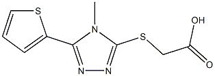 2-{[4-methyl-5-(thiophen-2-yl)-4H-1,2,4-triazol-3-yl]sulfanyl}acetic acid 结构式