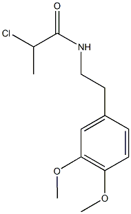 2-chloro-N-[2-(3,4-dimethoxyphenyl)ethyl]propanamide 结构式