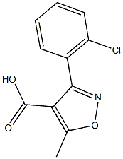 3-(2-chlorophenyl)-5-methyl-1,2-oxazole-4-carboxylic acid 结构式