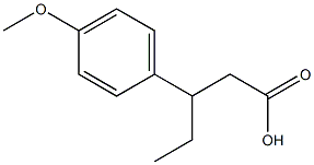 3-(4-methoxyphenyl)pentanoic acid 结构式
