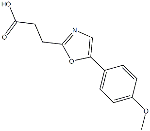 3-[5-(4-methoxyphenyl)-1,3-oxazol-2-yl]propanoic acid 结构式